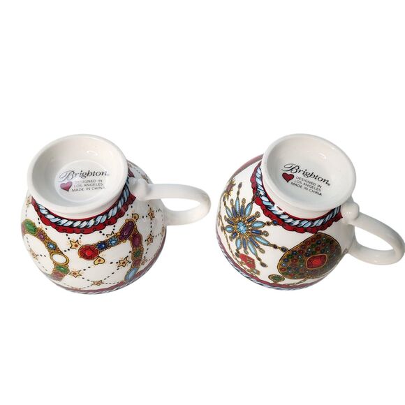 Brighton Jewels & Hearts 13 Oz Coffee Tea Cups Mugs Set Limited Edition 2024 - Picture 6 of 8